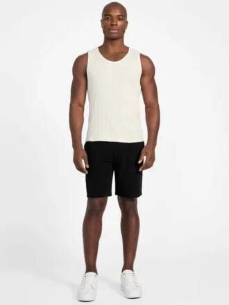 Eco Baron-short met textuur