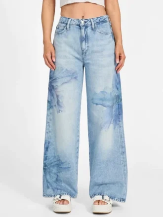 Eco Bellflower bloemenprint wijde Jeans
