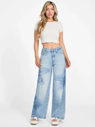 Eco Bellflower bloemenprint wijde Jeans