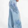 Eco Bellflower bloemenprint wijde Jeans Eco Bellflower bloemenprint wijde Jeans