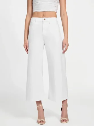 Eco Bellflower cropped jeans met wijde pijpen