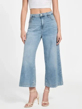 Eco Bellflower cropped jeans met wijde pijpen