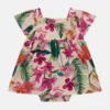 Eco-bloemenbodysuitjurk (0-12 maanden) Eco-bloemenbodysuitjurk (0-12 maanden)