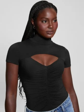 Eco Brienna top met uitsnijdingen