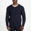 Eco Bryson-trui met V-hals en textuur