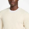 Eco Bryson-trui met V-hals en textuur