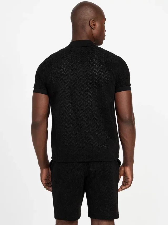 Eco Calvin overhemd met chevronpatroon Eco Calvin overhemd met chevronpatroon