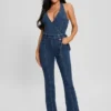 Eco Claire denim halter jumpsuit Eco Claire denim halter jumpsuit
