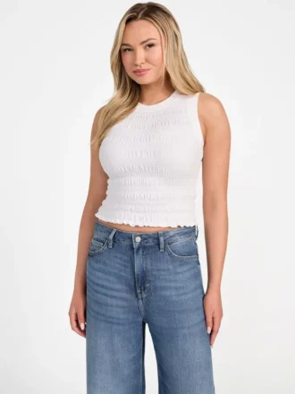 Eco Claire gesmokte tanktop