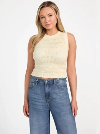 Eco Claire gesmokte tanktop