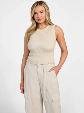 Eco Claire gesmokte tanktop