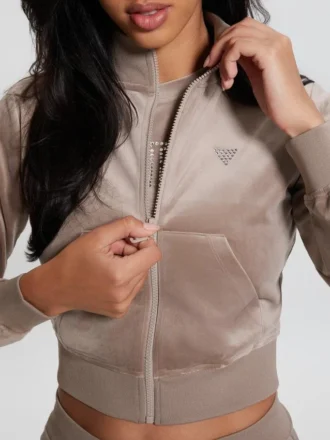 Eco Couture Sweatshirt met doorlopende rits