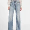Eco-denimjeans met wijde pijpen Eco-denimjeans met wijde pijpen
