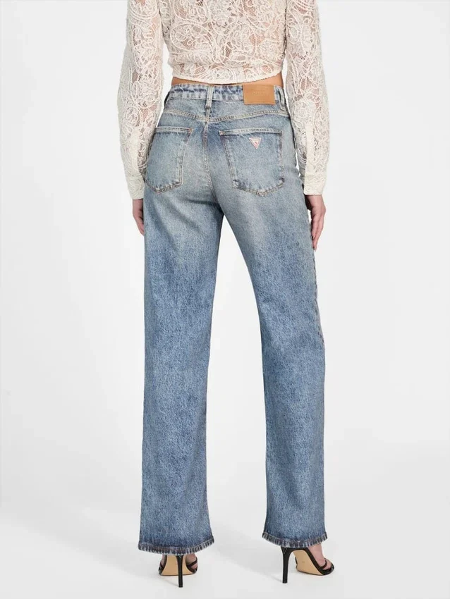 Eco-denimjeans met wijde pijpen Eco-denimjeans met wijde pijpen
