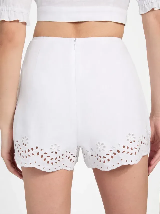 Eco Dessa linnen shorts met borduursels Eco Dessa linnen shorts met borduursels