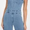Eco Donna strapless denim jumpsuit Eco Donna strapless denim jumpsuit