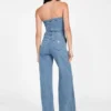 Eco Donna strapless denim jumpsuit Eco Donna strapless denim jumpsuit