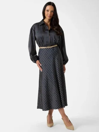Eco Fatou gestreepte maxi-jurk