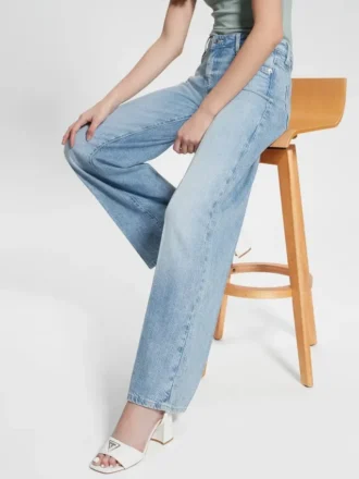 Eco Featherweight Palazzo-Jeans met middelhoge taille