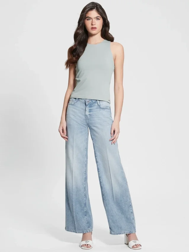 Eco Featherweight Palazzo-Jeans met middelhoge taille Eco Featherweight Palazzo-Jeans met middelhoge taille