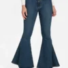 Eco Franki-jeans met riemen en uitlopende pijpen