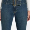 Eco Franki-jeans met riemen en uitlopende pijpen