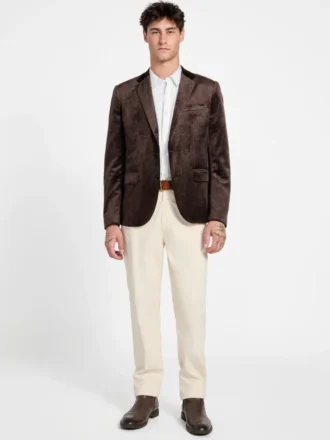 Eco Fulham-blazer van fluweel met reliëf