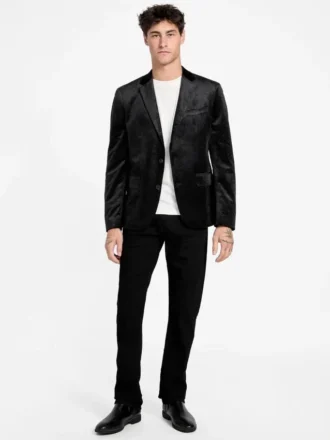 Eco Fulham-blazer van fluweel met reliëf