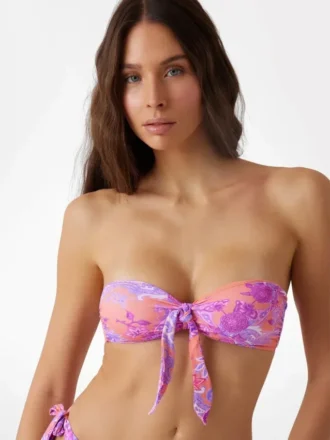 Eco geknoopte bandeau-bikinitop