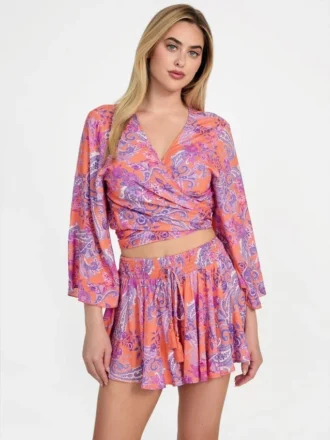 Eco geknoopte cropped kimono