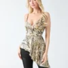 Eco Giselle bedrukte asymmetrische top Eco Giselle bedrukte asymmetrische top