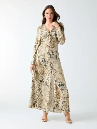 Eco Giselle maxi-jurk met print