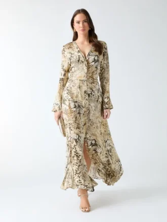 Eco Giselle maxi-jurk met print