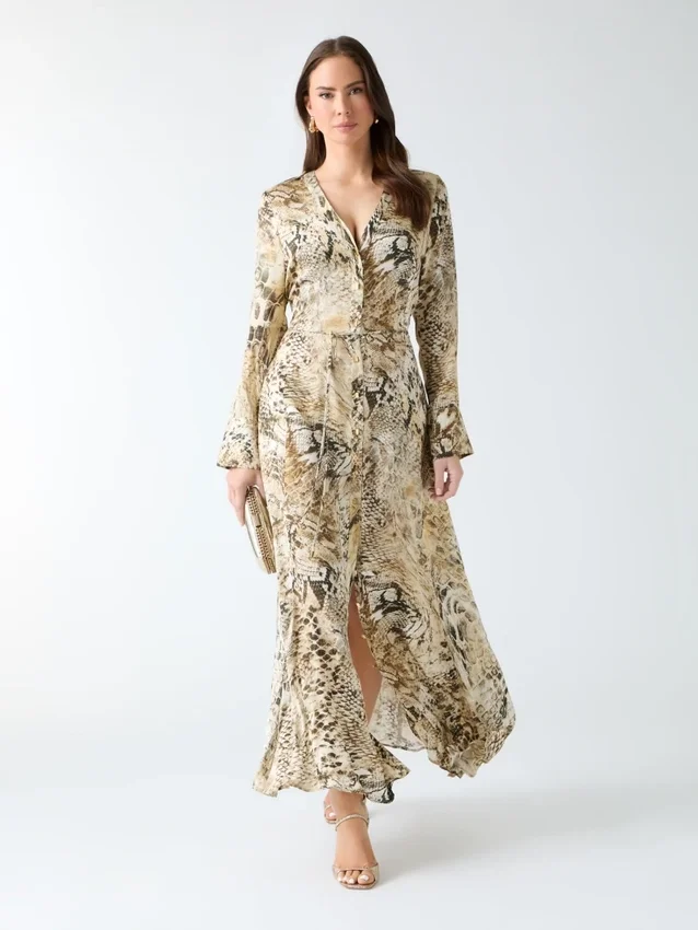 Eco Giselle maxi-jurk met print Eco Giselle maxi-jurk met print