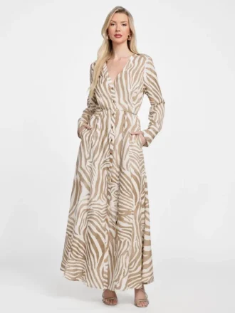 Eco Giselle maxi-jurk met print