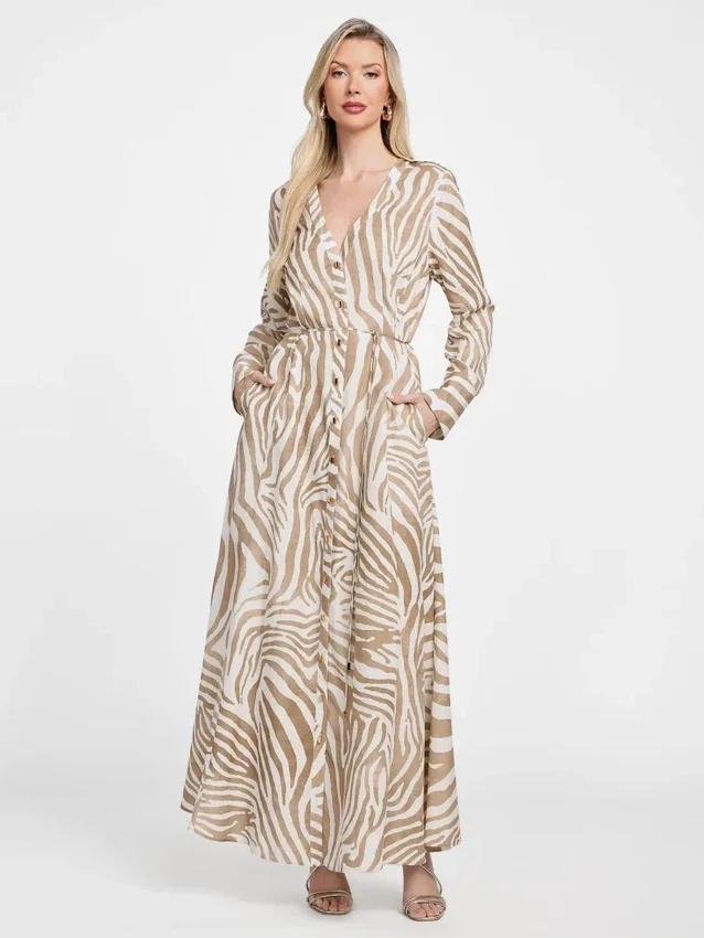 Eco Giselle maxi-jurk met print Eco Giselle maxi-jurk met print