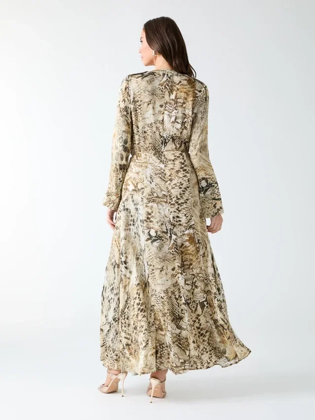 Eco Giselle maxi-jurk met print Eco Giselle maxi-jurk met print