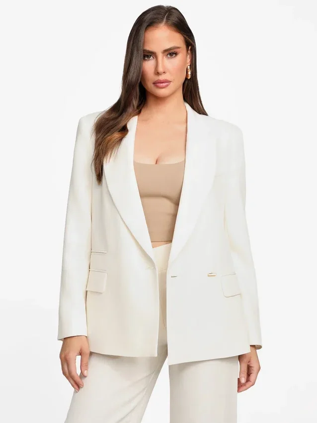 Eco Greta Blazer van linnenmix Eco Greta Blazer van linnenmix