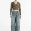Eco Guess Originals V-hals vest met plooien