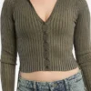 Eco Guess Originals V-hals vest met plooien