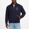 Eco Harris Twill-trui met rits en opstaande kraag