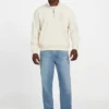 Eco Harris Twill-trui met rits en opstaande kraag