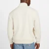 Eco Harris Twill-trui met rits en opstaande kraag