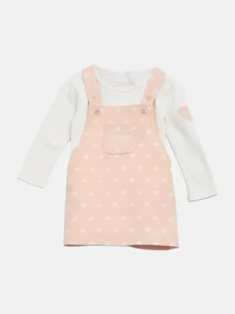 Eco Hearts-set met rompertje en corduroy rokje (0-24 maanden)
