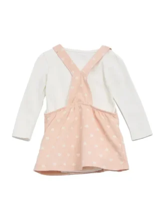 Eco Hearts-set met rompertje en corduroy rokje (0-24 maanden)