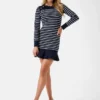 Eco Helen gestreepte truienjurk Eco Helen gestreepte truienjurk