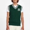 Eco Holden V-hals gilet met kabelpatroon