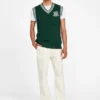 Eco Holden V-hals gilet met kabelpatroon