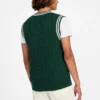 Eco Holden V-hals gilet met kabelpatroon
