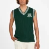 Eco Holden V-hals gilet met kabelpatroon